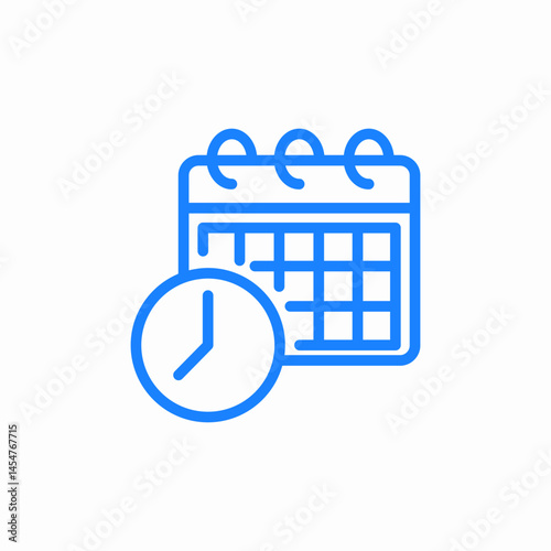 date and time icon sign vector