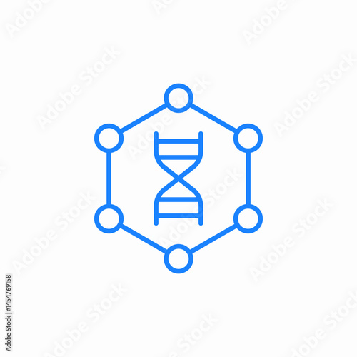 dna connectivity icon sign vector