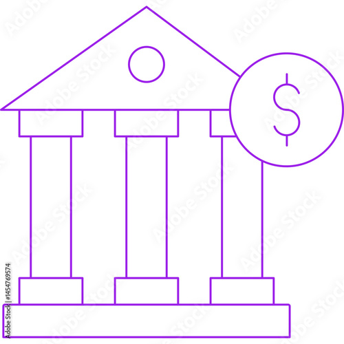 Bank single icon vector illustration