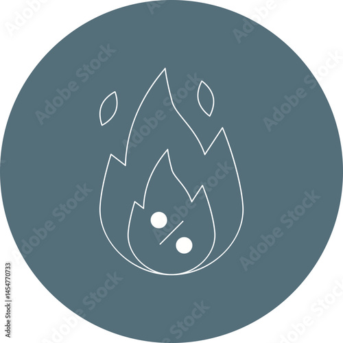 Fire icon single vector illustration