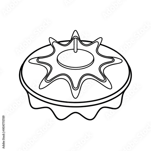 Tapa Outline Vector Illustration