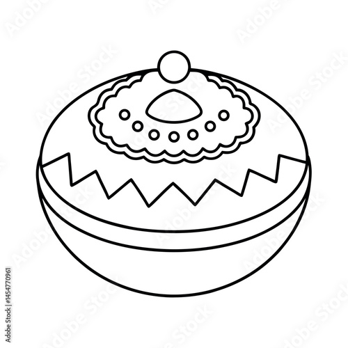 Simple Tapa Line Drawing