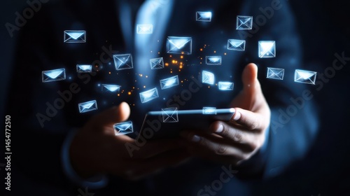 Internal communication tools have evolved beyond email, integrating chat, video calls, and file sharing to create a more connected workforce, business concept photo