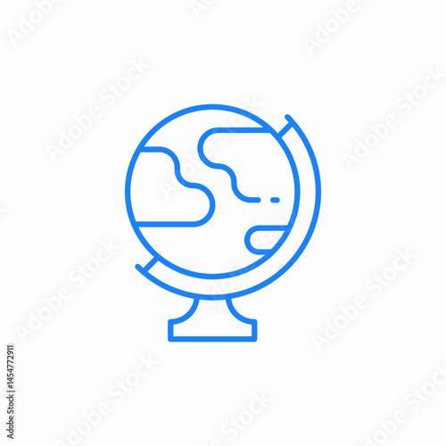 globe stand icon sign vector