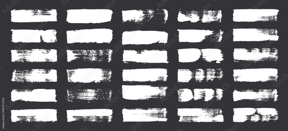 Grunge brush strokes, lines, ink smudges, hand-drawn scribble shapes. Handmade sketchy marks, acrylic stains, charcoal streaks. Paint textures, dry brush effect. Marker underline. Vector illustration