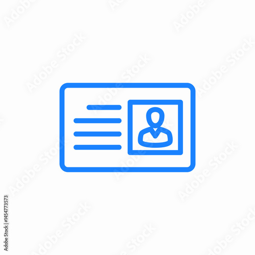 id badge icon sign vector
