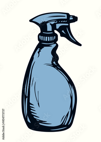 Cleaning spray. Vector drawing icon