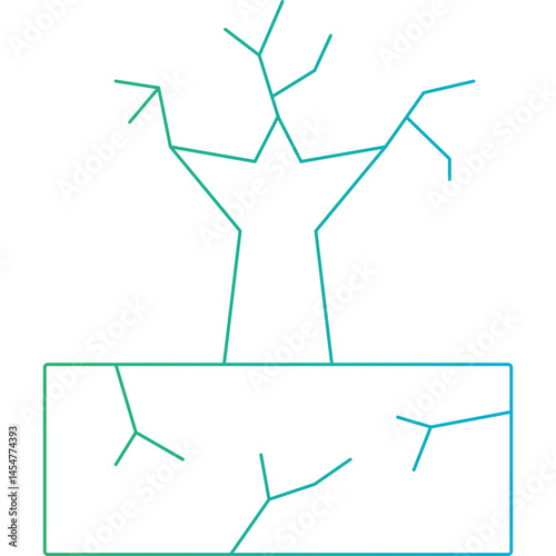 Dry tree icon single vector illustration