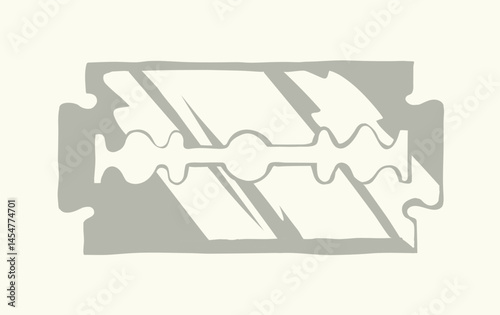 Sharp steel blade. Vector drawing