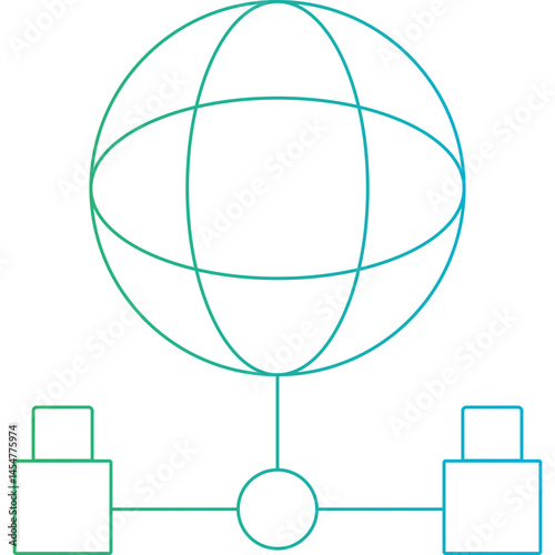 Networking icon single vector illustration