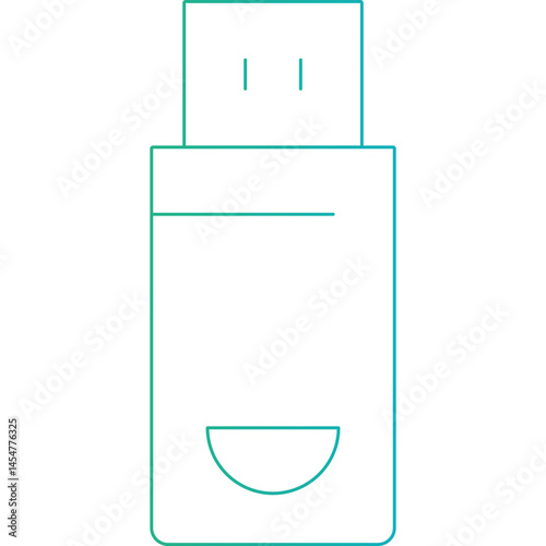 USB single icon vector illustration