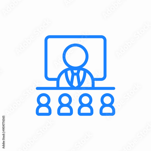 meeting training icon sign vector