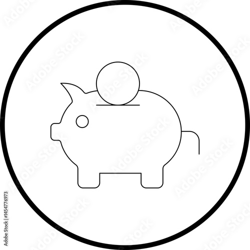 Piggi bank icon single vector illustration
