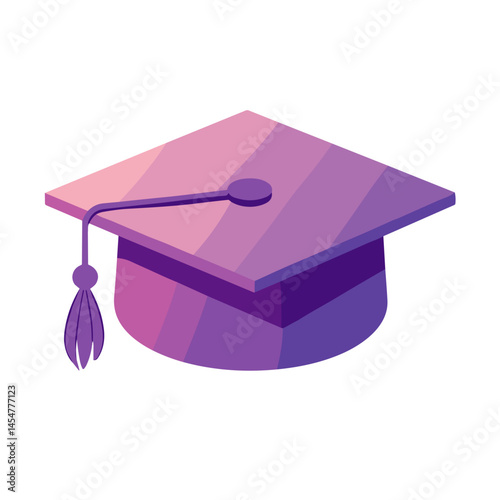 purple graduation cap symbol