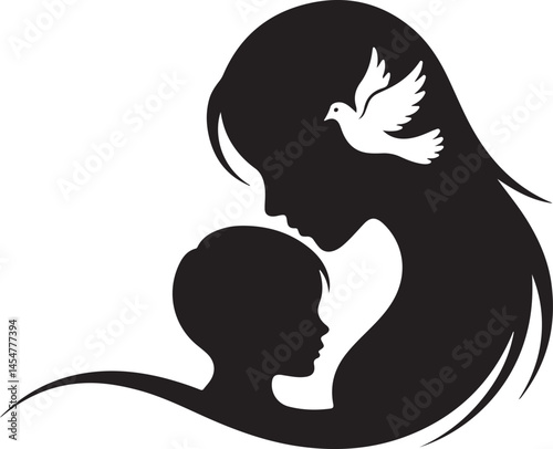 Mother Holding Child Silhouette Design

Tender Moment Between Mom and Baby Vector

Loving Embrace of Mother and Child Art

Mother’s Gentle Touch Silhouette Scene

Mom Kissing Baby Silhouette Illustrat