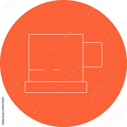 Tea cup single icon vector illustration