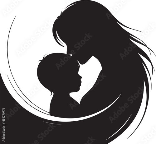 Mother Holding Child Silhouette Design

Tender Moment Between Mom and Baby Vector

Loving Embrace of Mother and Child Art

Mother’s Gentle Touch Silhouette Scene

Mom Kissing Baby Silhouette Illustrat
