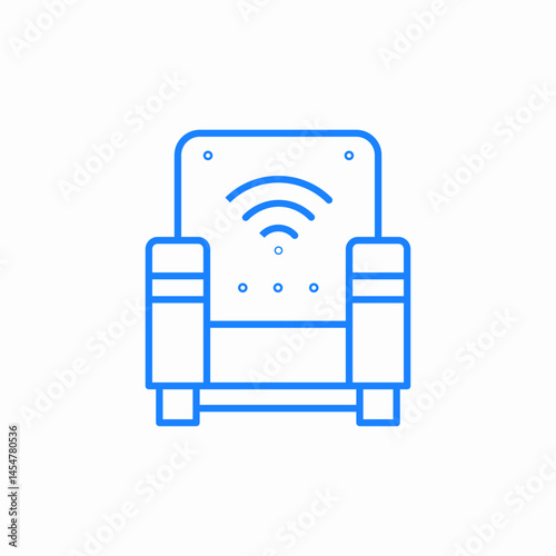 smart sofa icon sign vector