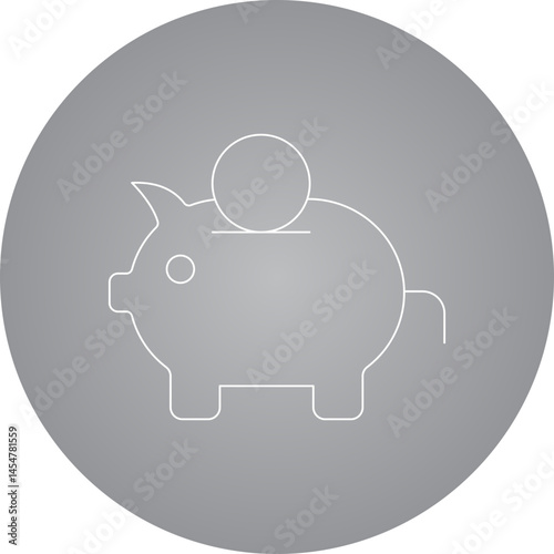 Piggi bank icon single vector illustration