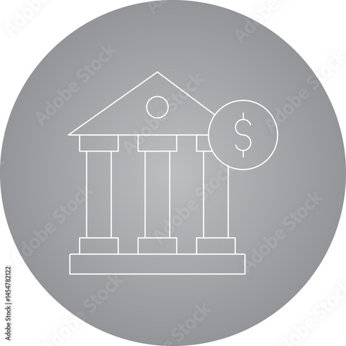Bank single icon vector illustration