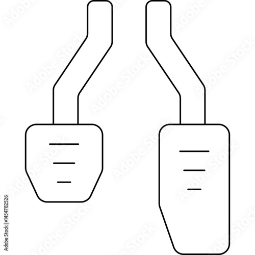 Pedals single icon vector illustration