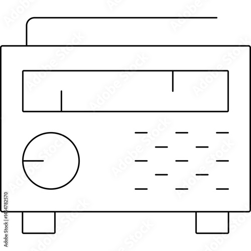 Radio single icon vector illustration