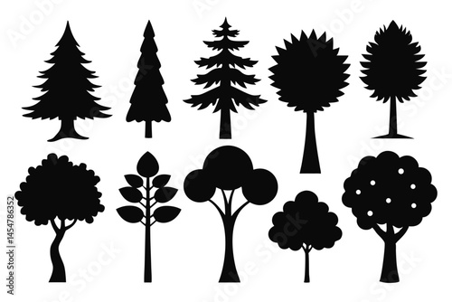 Tree Silhouette Vector - Elegant Nature Design