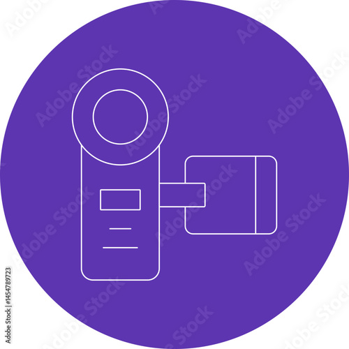 Video cam single icon vector illustration