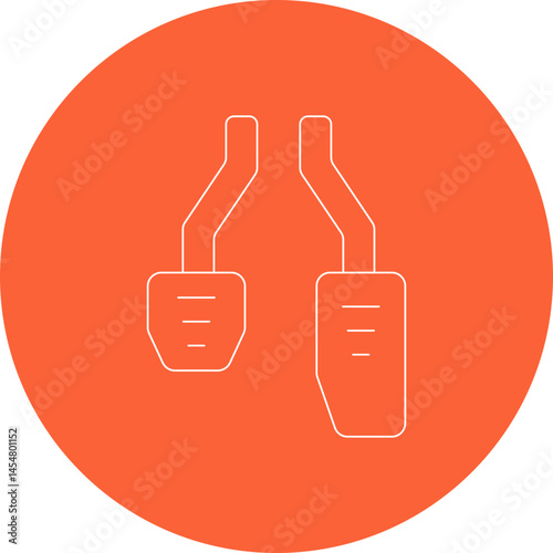 Pedals single icon vector illustration