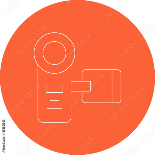 Video cam single icon vector illustration