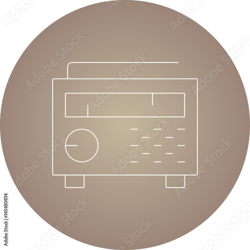 Radio single icon vector illustration