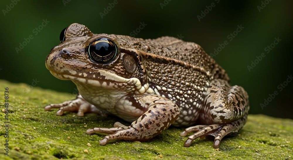 Brown Frog Perched on Smooth Rock Brown Frog Perched on Smooth Rock