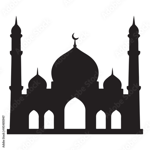 Mosque Silhouette at Dusk