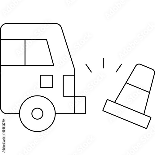 Car accident icon single vector illustration
