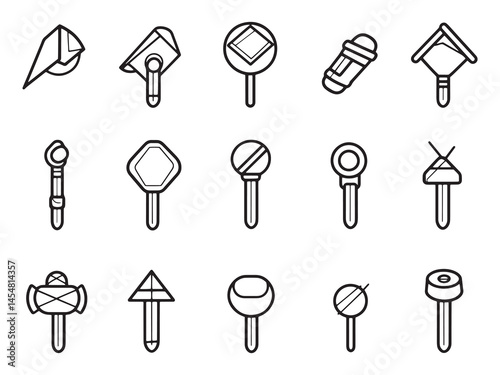 Minimalist Thumbtack Icon for Design Projects