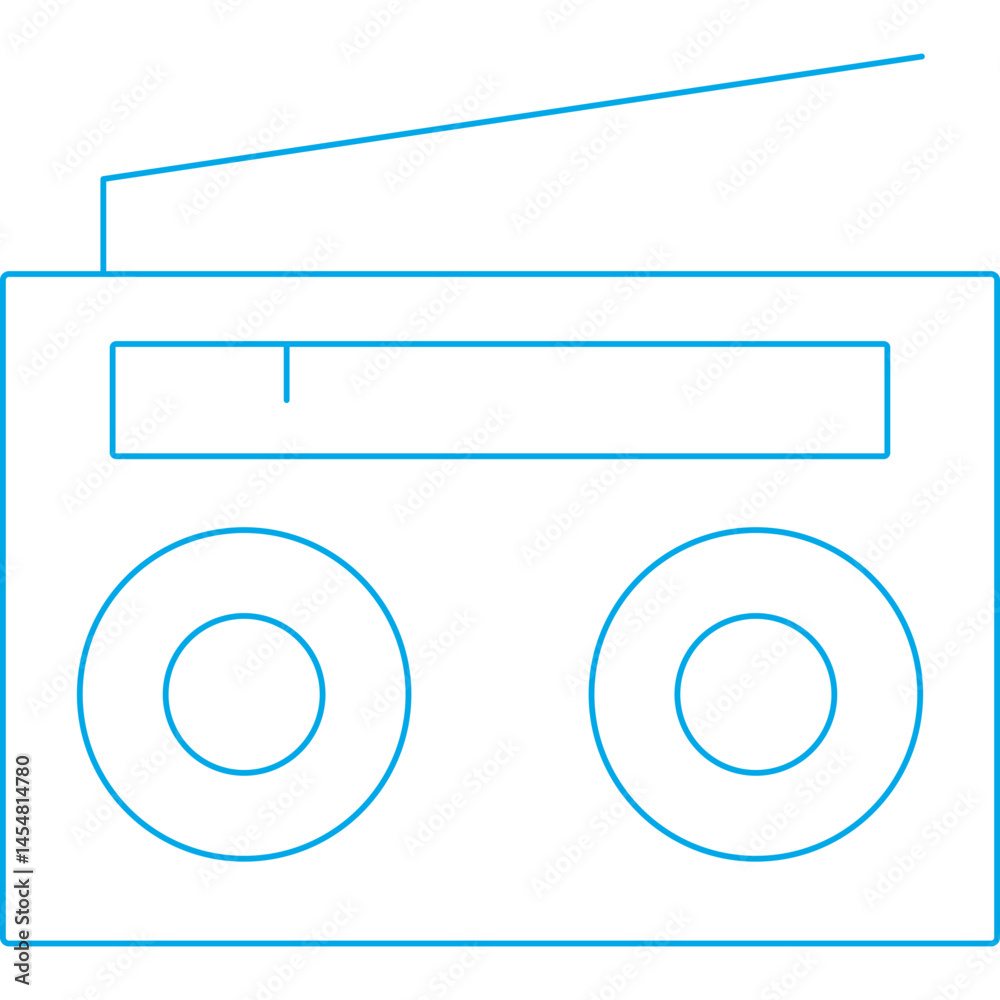 Radio icon single vector illustration Radio icon single vector illustration