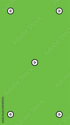 Green screen background, VFX motion tracking markers. Art design green screen backdrop template. Abstract concept video footage replacement tracking markers element.
