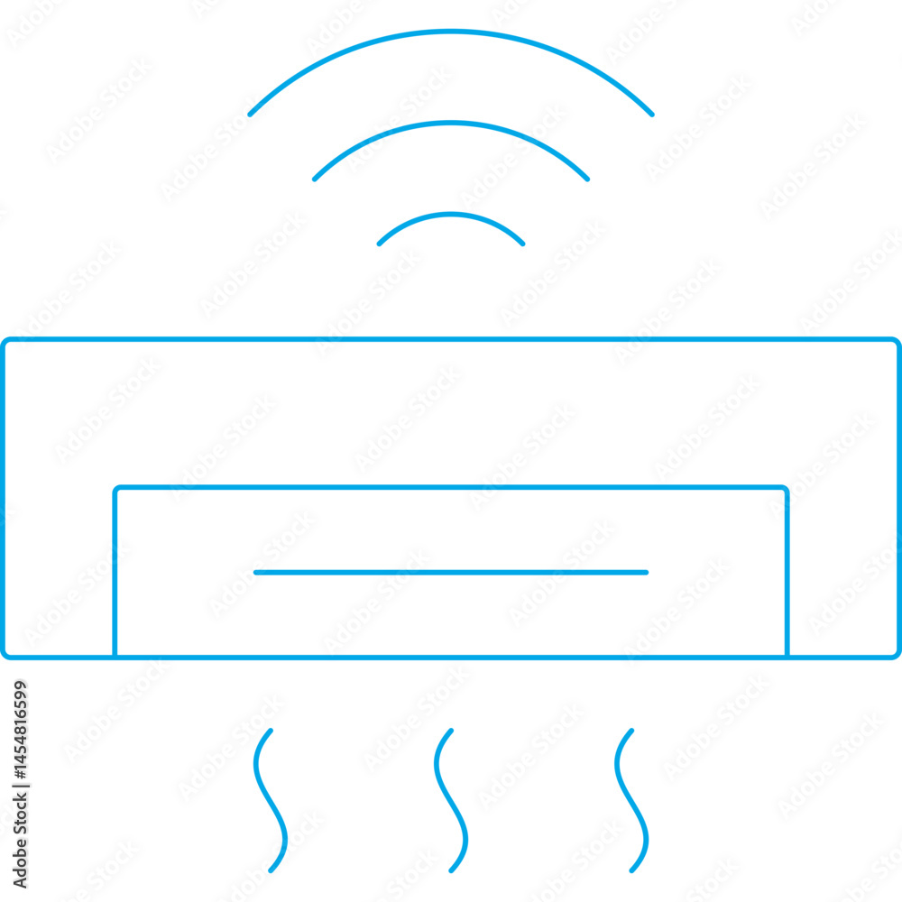 Obraz premium AC icon single vector illustration