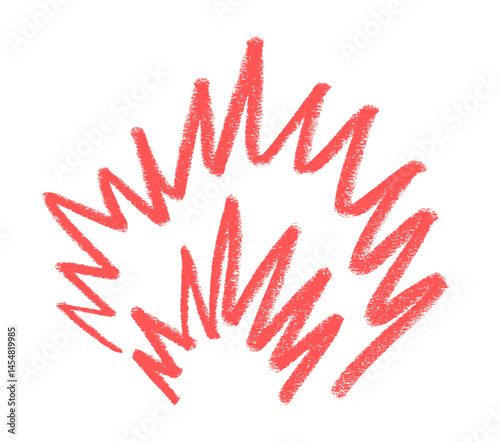 Boom Explosions Effects Crayon Chalk Drawing Vector