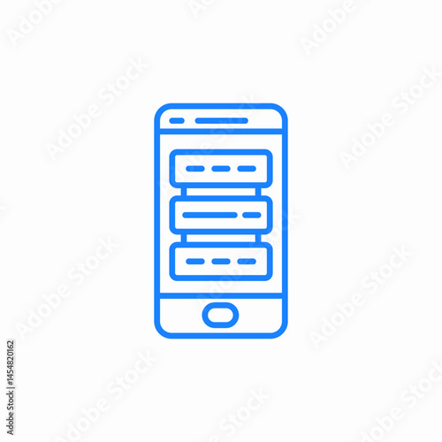 smartphone data transfer icon sign vector