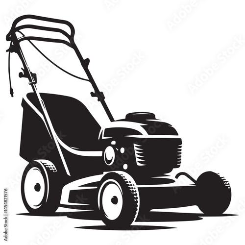Lawn Mower Vector Illustration Perfect for Gardening and Landscaping Designs