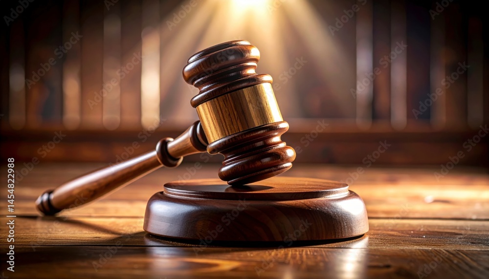 Judge’s gavel on wooden table – Generative AI Image Judge’s gavel on wooden table – Generative AI Image