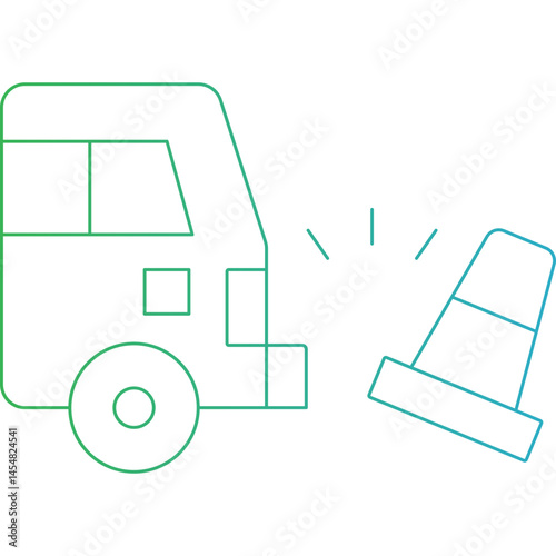 Car accident icon single vector illustration