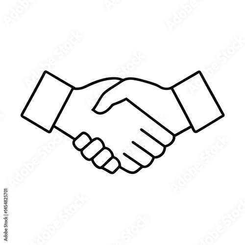 handshake isolated on white background