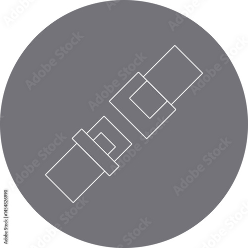 Car seat belt icon single vector illustration