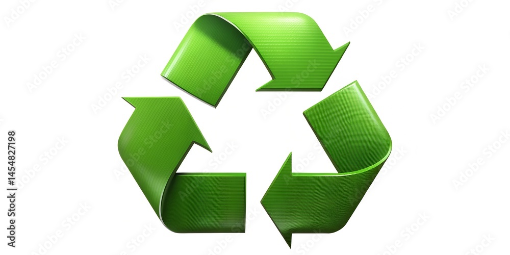 Fototapeta premium recycle symbol on white background