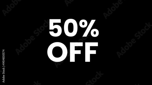 50 percent off stylish text animation for sale.