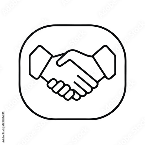 handshake icon vector illustration
