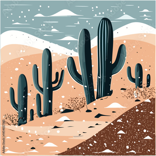 Snowy desert scene