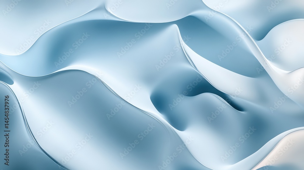 Obraz premium Soft pastel light blue abstract background with blurred cloud-like shapes and gentle gradients, perfect for design projects or decoration, light blue, gradients, soft